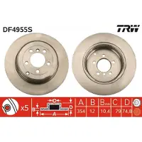 TRW DF4955S Remschijf
