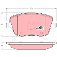 TRW Remblokken set GDB1414 TRW voor o.a. SEAT, SKODA, VOLKSWAGEN
