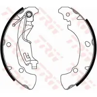 TRW Remschoenset GS8488 TRW voor o.a. FIAT, LANCIA