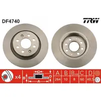 TRW DF4740 Remschijf