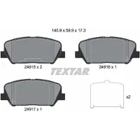 Textar Remblokset 2491501, voor