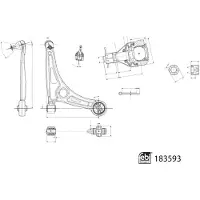 FEBI BILSTEIN Draagarm, wielophanging FEBI 183593
