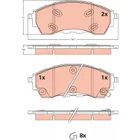TRW GDB2550 Remblokken