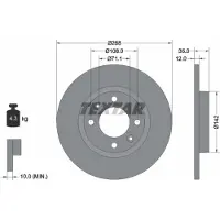 Textar Remschijf 92325903 achter, compleet, 1 stuk
