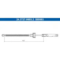 Ate 24.3727-0693.2 Handremkabel