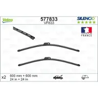 Valeo Ruitenwisser 577833 Valeo voor BENTLEY CONTINENTAL FLYING SPUR (3W_) bouwjaar 2005.03-heden