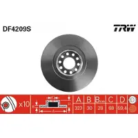 TRW DF4209S Remschijf