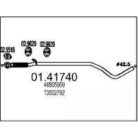 MTS Uitlaatpijp 01.41740