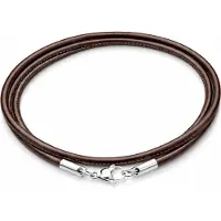 LGT JWLS LGT Jewels leren koord ketting bruin 3mm-60cm