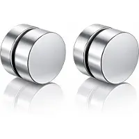 LGT JWLS Magnetische Stud oorbellen Zilverkleurig -6mm