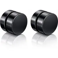LGT JWLS Magnetische Stud oorbellen Zwart -10mm