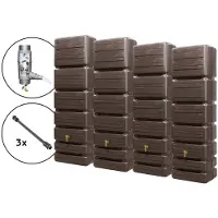 Graf SLIM WOOD DECOR wandtank SET 1400 L darkwood