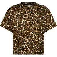 Vingino T-shirt Icon-logo tee animal Meisje Bruin 152