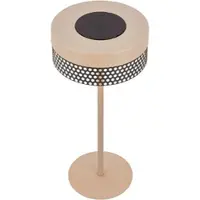 Briloner Accu-tafellamp Booha, beige, metaal, IP44, dimbaar, crème / amber, metaal, Modern