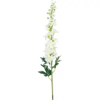 Easyplants | Kunstbloem Delphinium 79 cm wit | Zijde | Nepbloemen | wit | Onderhoudsvrij | Kant-en-klaar