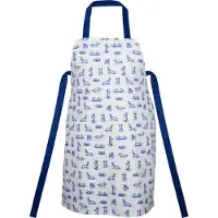 Heinen Delfts Blauw Schort Nhaan Blauw / Wit 60 X 80 Cm