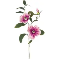 Easyplants | Kunstbloem Magnolia 82 cm roze/wit | Zijde | Nepbloemen | wit | Onderhoudsvrij | Kant-en-klaar