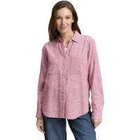 Tom Tailor Blouse donkerroze / wit