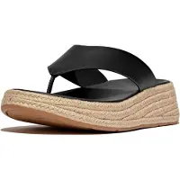 Original Brands F-mode espadrille leather flatform t/post sandals