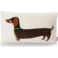Nici Dachshund Kussen 43x25 Cm Bruin
