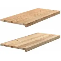vidaXL Vensterbanken 2 st onbehandeld 90x40x2 cm massief eikenhout