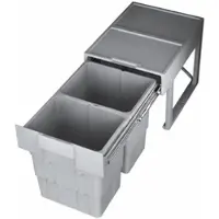 Sotech - Inbouw Afvalbak - 2 x 16 Liter - Grijs - EASYFIX montage