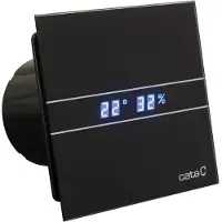 CATA E - Axiaalventilator E-100 GBTH, met automaat, zwart 00900602