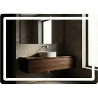 REA Led Square Badkamerspiegel Wit 80X60Cm