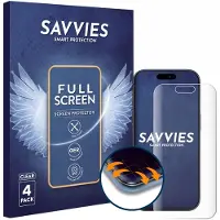 Savvies - Screenprotector voor Apple iPhone 17 Pro - Folie Beschermfolie transparant volledig dekking 4 Stuks