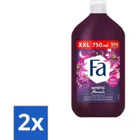 Fa 2 x - Mystic Moments - Bad- & Douchegel - Passiebloem - 750 ml - Badgel - Douchegel - Passiebloem - Sheaboter - Verzorging