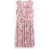 Bonprix Luchtige mesh jurk met all-over print 158
