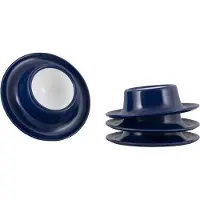 Gimex - Solid Line - Eierdop - Blauw & Wit - 4 Stuks