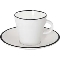Gimex - Linea Line - Espresso set - Zwart - 85 ml - 2 Stuks