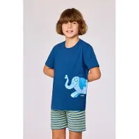 Woody Pyjama heren str shortje olifant - S
