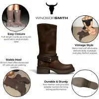 Windsor Smith Windsorsmith Dames Brownie Suède Leren Halfhoge Western Rijlaarzen - Gotcha