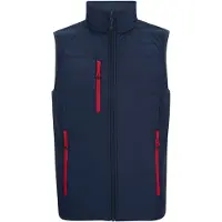 Regatta Heren Gilet met volledige rits (Marine/Klassiek Rood)