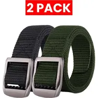 Enzo | 2 Pack Heren Leren Riem - Zwart & Khaki