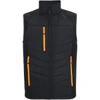 Regatta Heren Gilet met volledige rits (Zwart/Oranje Pop)