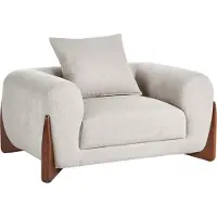 Beliani VINLIDEN - Fauteuil - Taupe - Polyester