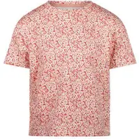 Koko Noko T-shirt lichtoranje/roze Meisjes Stretchkatoen Ronde hals All over print - maat 74
