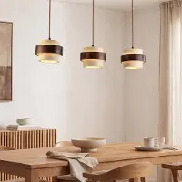 LumenXL 3-lichts hanglamp Mavero van cement en hout