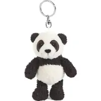 Nici sleutelhanger Panda junior 10 cm pluche zwart/wit