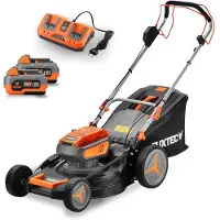 FUXTEC 40V accu grasmaaier FX-E2RM46SET - 46 cm maaibreedte | 30,6 kg | 2x20V | Elektrische start | 50 liter opvangbak | Maaihoogte 2,5-7,5 cm | 120 minuten laadtijd