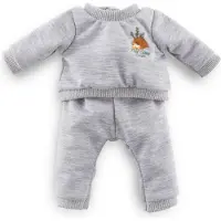 Corolle poppenkostuum joggingpak grijs 36cm - zachte poppenkleding.