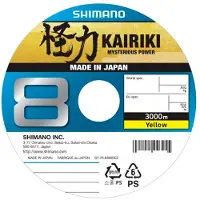 Shimano Kairiki 8, 3000 meter, geel, 0,130 mm / 8,2 kg