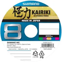 Shimano Fishing Kairiki 8 Braided Line 3000 M Groen,Geel,Zwart 0.100 mm