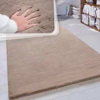 Paco Home Hoogpolig vloerkleed woonkamer kunstvacht superzacht effen 120x160 cm