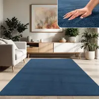 Paco Home Moderne woonkamer tapijt kortpolig wasbaar zacht uni effect bont antislip 140x200 cm