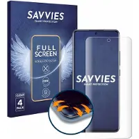 Savvies - Screenprotector voor Xiaomi 12 - Folie Beschermfolie transparant volledig dekking 4 Stuks