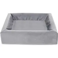 Bia bed royal fluweel hoes voor hondenmand grijs - -50 60x50x12 cm